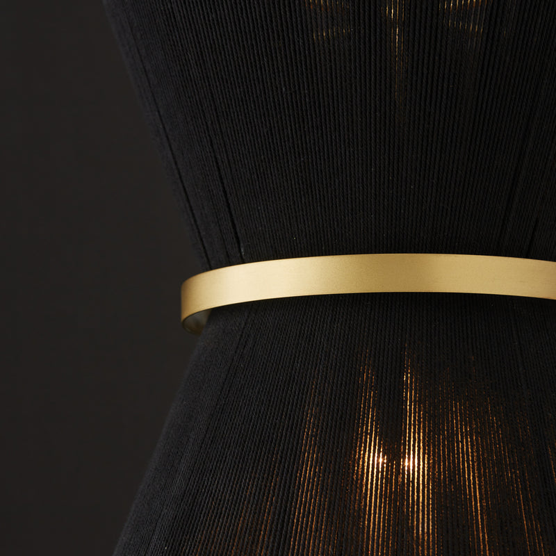 Capital Lighting 341211KP Cecilia One Light Pendant, Black Rope and Patinaed Brass Alternate Image 3.jpg