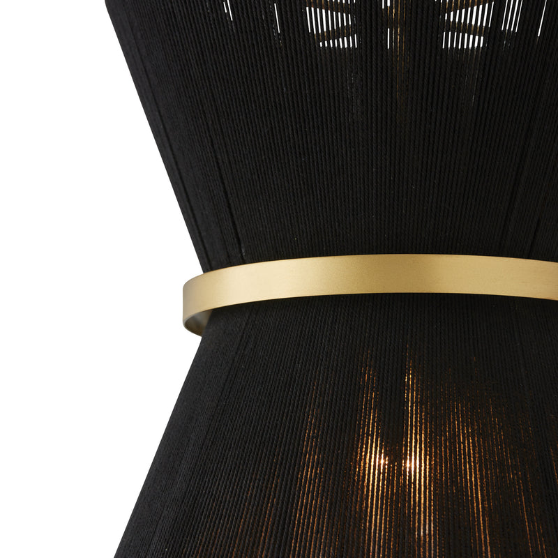 Capital Lighting 341211KP Cecilia One Light Pendant, Black Rope and Patinaed Brass Alternate Image 4.jpg