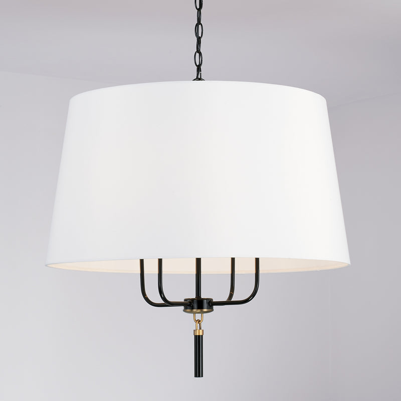 Capital Lighting 341941YA Beckham Four Light Pendant, Glossy Black and Aged Brass Alternate Image.jpg