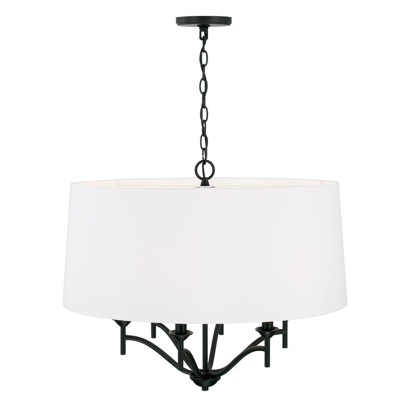 Capital Lighting 342061MB Peyton Six Light Pendant, Matte Black Alternate Image.jpg