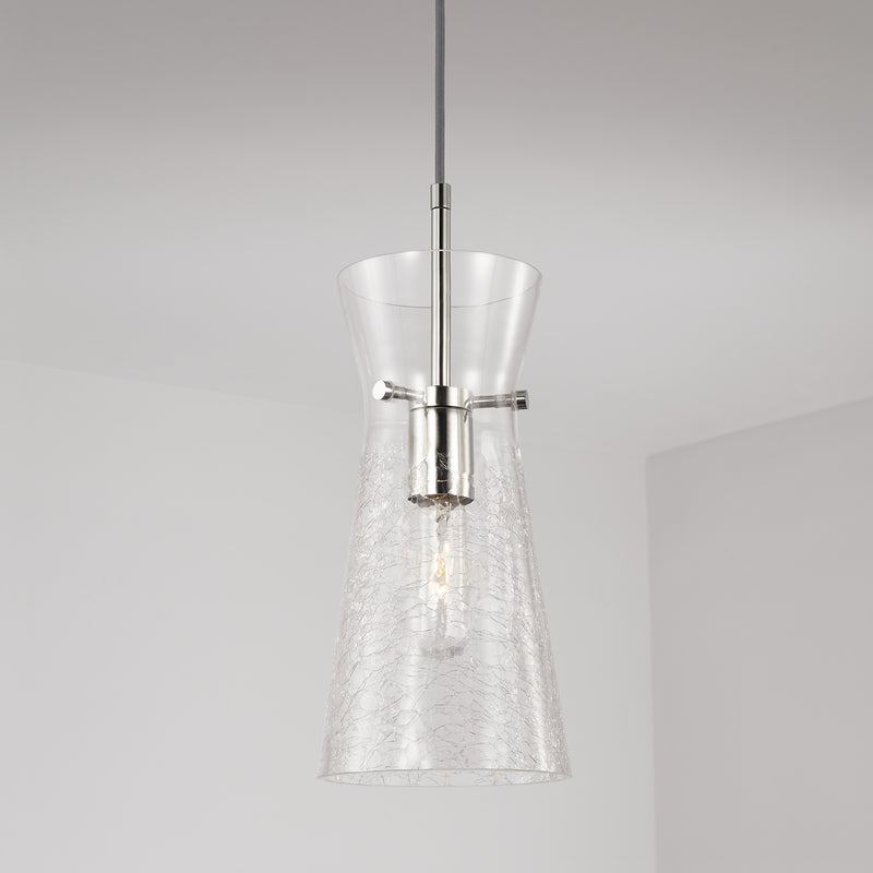 Capital Lighting 342411PN Mila One Light Pendant, Polished Nickel Alternate Image.jpg