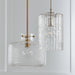 Capital Lighting 342512AD Brighton One Light Pendant, Aged Brass Alternate Image 3.jpg