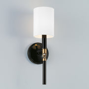 Capital Lighting 641911YA-700 Beckham One Light Wall Sconce, Glossy Black and Aged Brass Alternate Image 2.jpg
