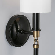 Capital Lighting 641911YA-700 Beckham One Light Wall Sconce, Glossy Black and Aged Brass Alternate Image 3.jpg