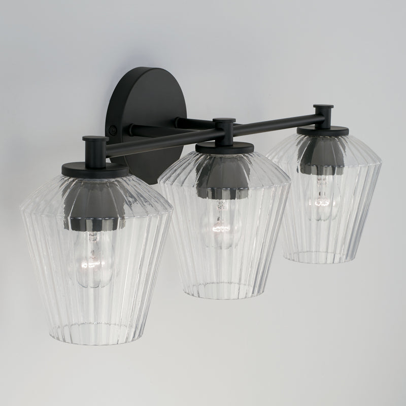 Capital Lighting 141431MB-507 Beau Three Light Vanity, Matte Black Alternate Image.jpg