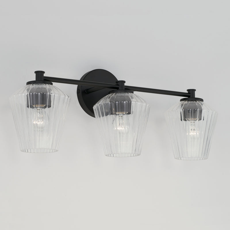 Capital Lighting 141431MB-507 Beau Three Light Vanity, Matte Black Alternate Image 2.jpg