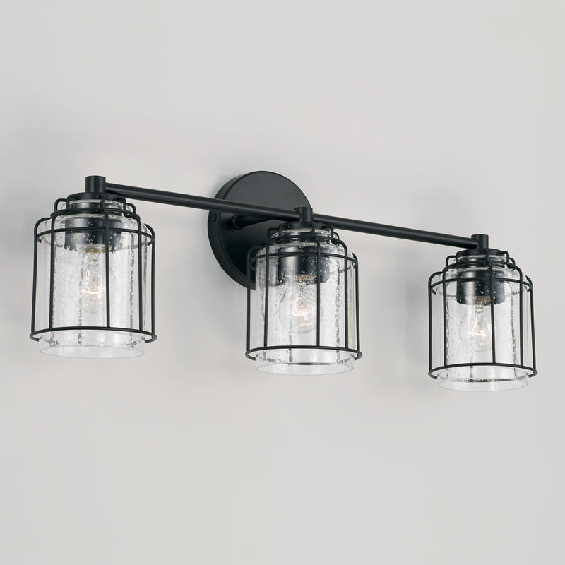 Capital Lighting 142931MB-516 Harmon Three Light Vanity, Matte Black Alternate Image 2.jpg