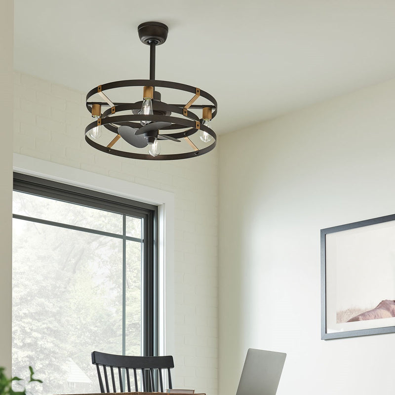 Kichler 300040SNB 25"Ceiling Fan, Satin Natural Bronze (4)