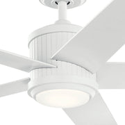 Kichler 300044MWH 56"Ceiling Fan, Matte White (2)