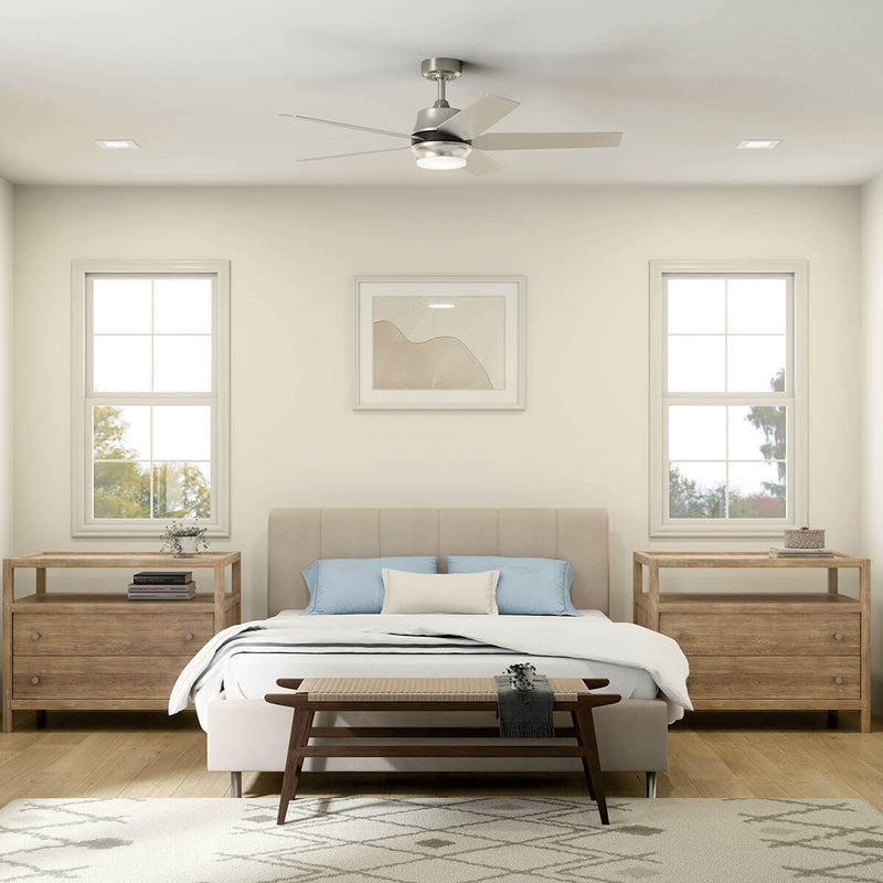 Kichler 300059BSS 52"Ceiling Fan, Brushed Stainless Steel (4)