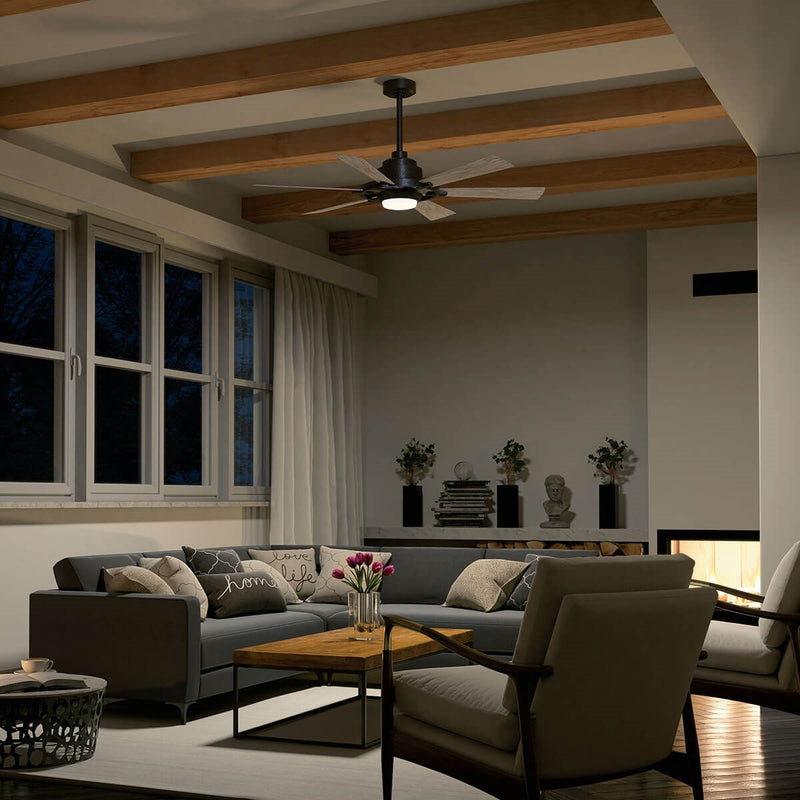 Kichler 300241AVI 52"Ceiling Fan, Anvil Iron (5)