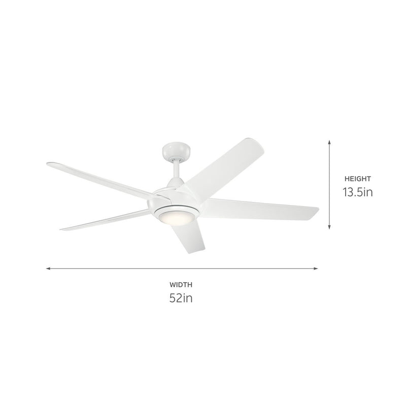 Kichler 330089WH 52"Ceiling Fan, White (5)