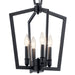 Kichler 43498BK Four Light Pendant, Black (2)