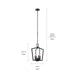 Kichler 43498BK Four Light Pendant, Black (4)