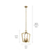 Kichler 43498NBR Four Light Pendant, Natural Brass (4)