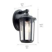Kichler 49892BK One Light Outdoor Wall Mount, Black (4)
