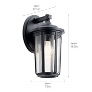 Kichler 49893BK One Light Outdoor Wall Mount, Black (4)