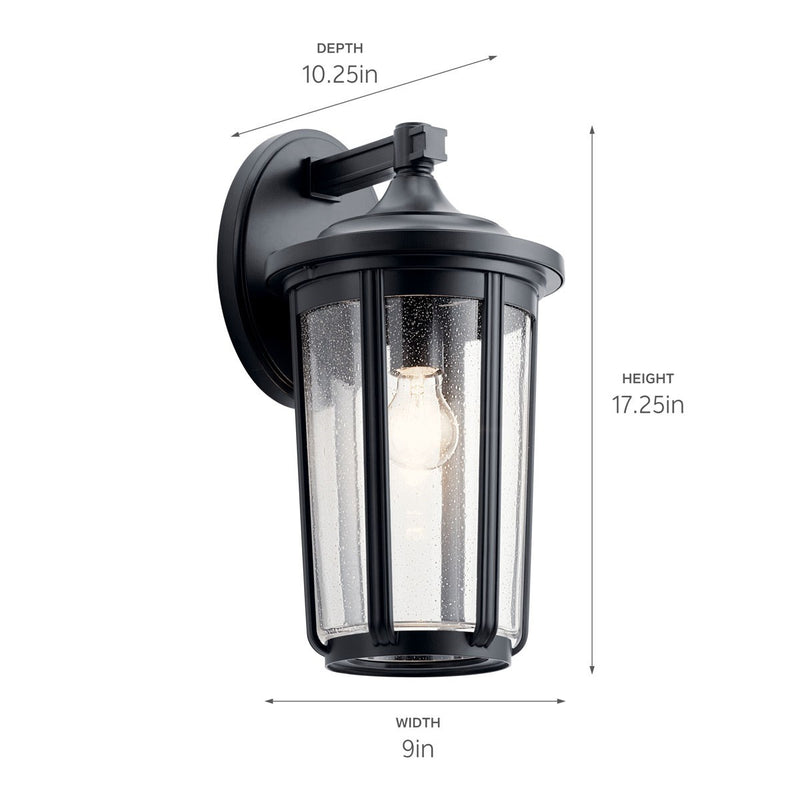 Kichler 49894BK One Light Outdoor Wall Mount, Black (4)