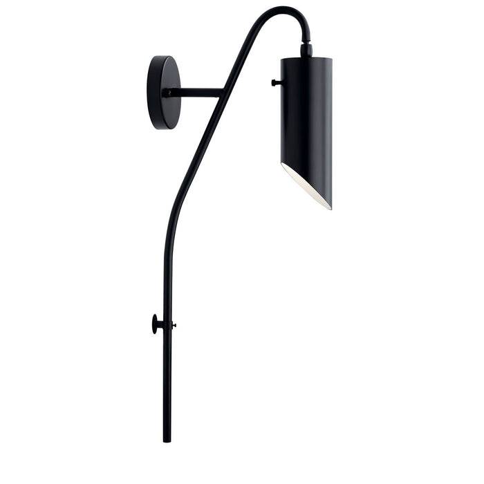 Kichler 52165BK Trentino One Light Wall Sconce, Black Alternate Image.jpg