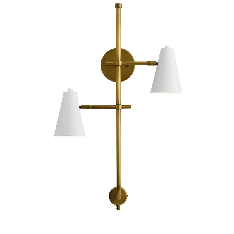 Kichler 52174WH Two Light Wall Sconce, White (3)