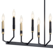 Kichler 52350BK 12 Light Linear Chandelier, Black (3)