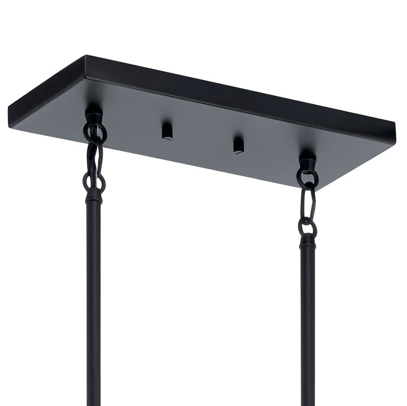 Kichler 52350BK 12 Light Linear Chandelier, Black (4)