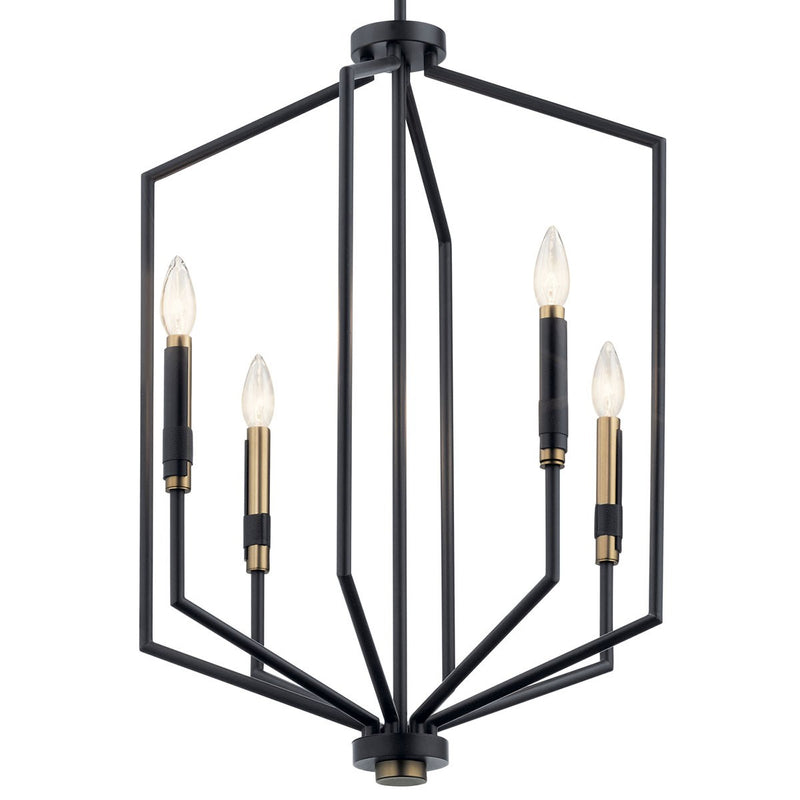 Kichler 52351BK Four Light Foyer Pendant, Black (2)