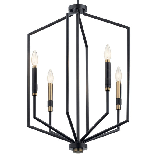 Kichler 52351BK Four Light Foyer Pendant, Black (2)