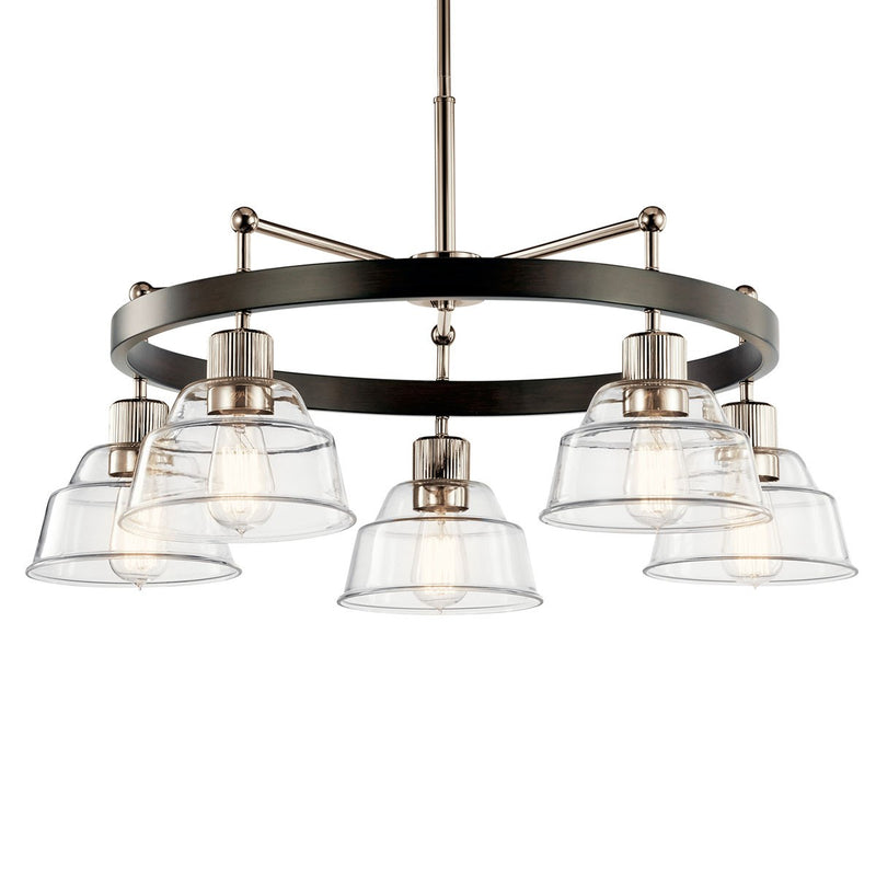 Kichler 52403PN Five Light Chandelier, Polished Nickel (2)