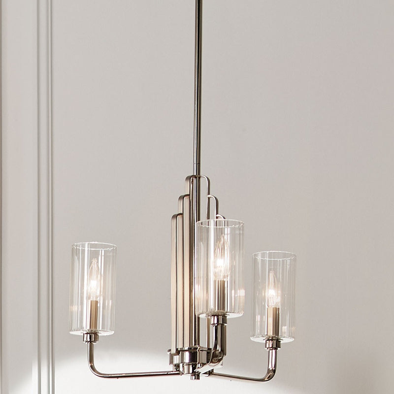 Kichler 52410PN Three Light Chandelier, Polished Nickel (4)