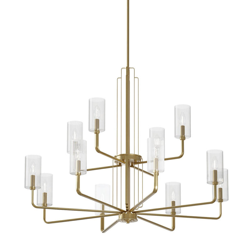 Kichler 52412BNB 12 Light Chandelier, Brushed Natural Brass (2)