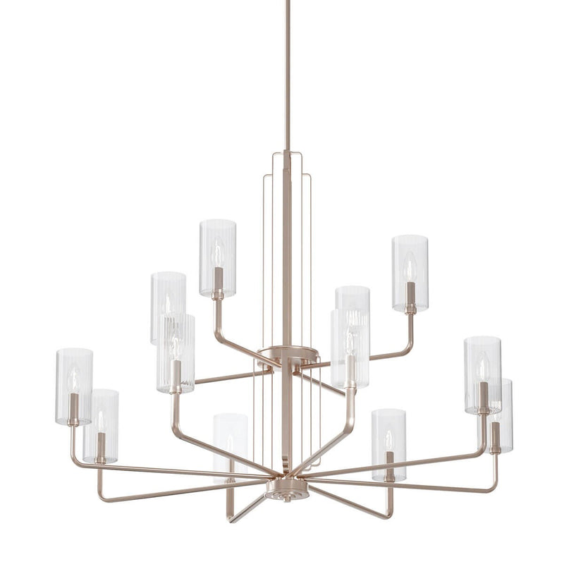 Kichler 52412PN 12 Light Chandelier, Polished Nickel (2)