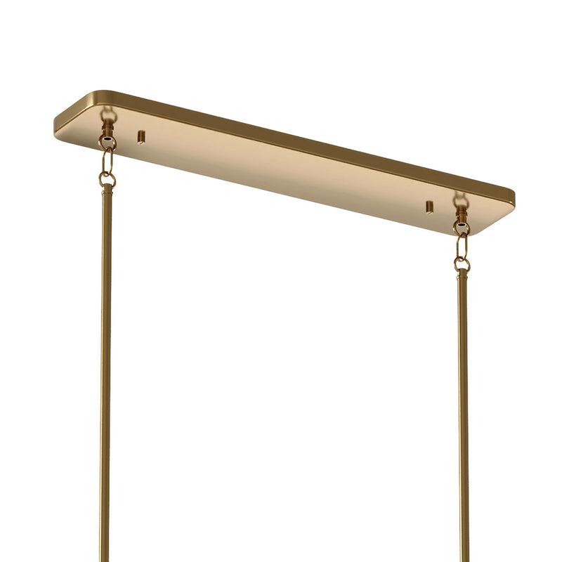 Kichler 52413BNB Ten Light Linear Chandelier, Brushed Natural Brass (3)