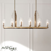 Kichler 52413BNB Ten Light Linear Chandelier, Brushed Natural Brass (5)