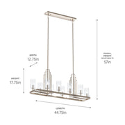Kichler 52413PN Ten Light Linear Chandelier, Polished Nickel (4)