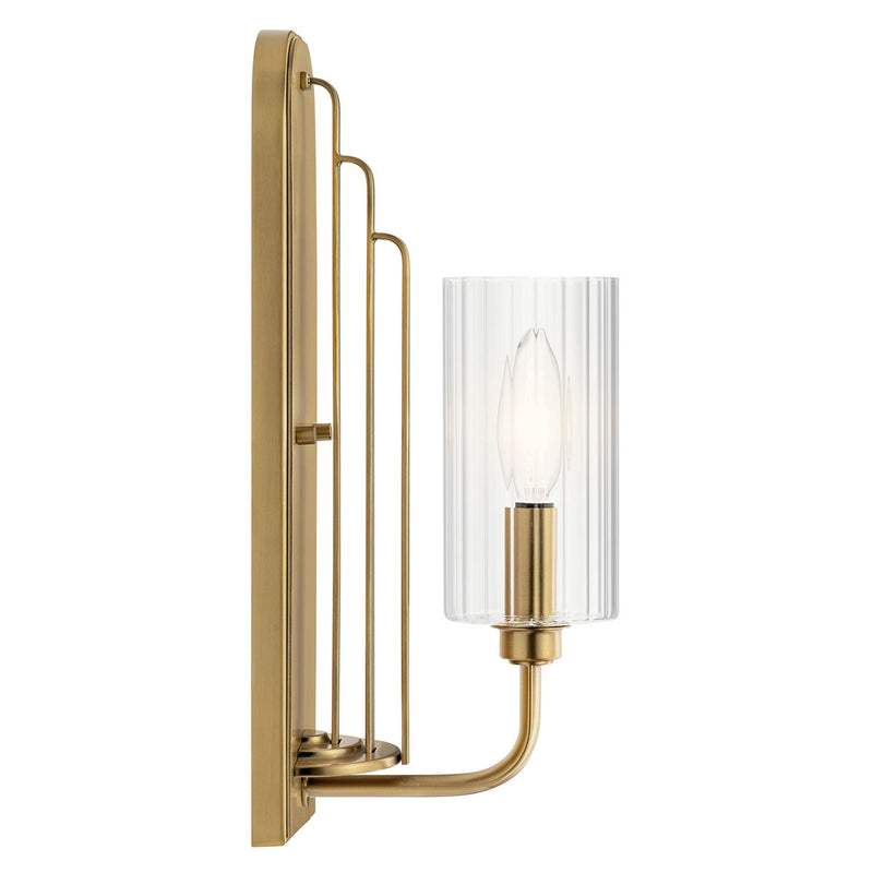 Kichler 52415BNB One Light Wall Sconce, Brushed Natural Brass (3)