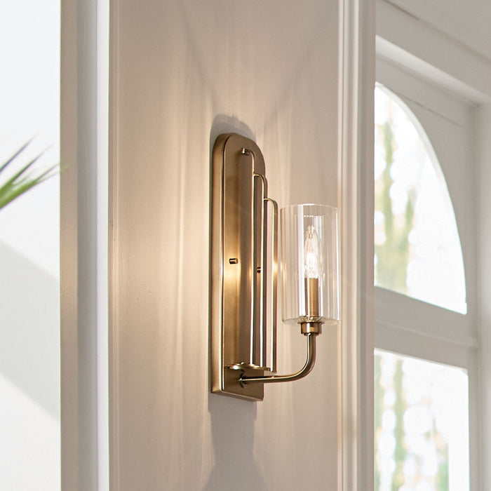 Kichler 52415BNB Kimrose One Light Wall Sconce, Brushed Natural Brass Alternate Image.jpg