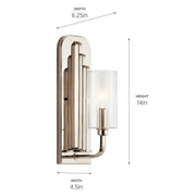 Kichler 52415PN One Light Wall Sconce, Polished Nickel (5)