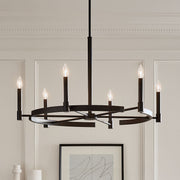 Kichler 52427BK Six Light Chandelier, Black (4)