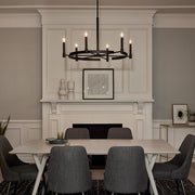 Kichler 52427BK Six Light Chandelier, Black (5)