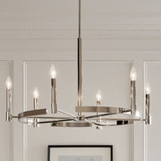 Kichler 52427PN Six Light Chandelier, Polished Nickel (4)