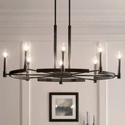 Kichler 52429BK Eight Light Chandelier, Black (4)