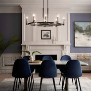 Kichler 52429BK Eight Light Chandelier, Black (6)