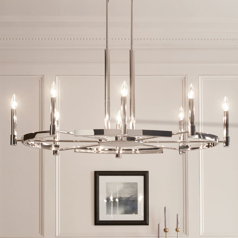 Kichler 52429PN Eight Light Chandelier, Polished Nickel (4)