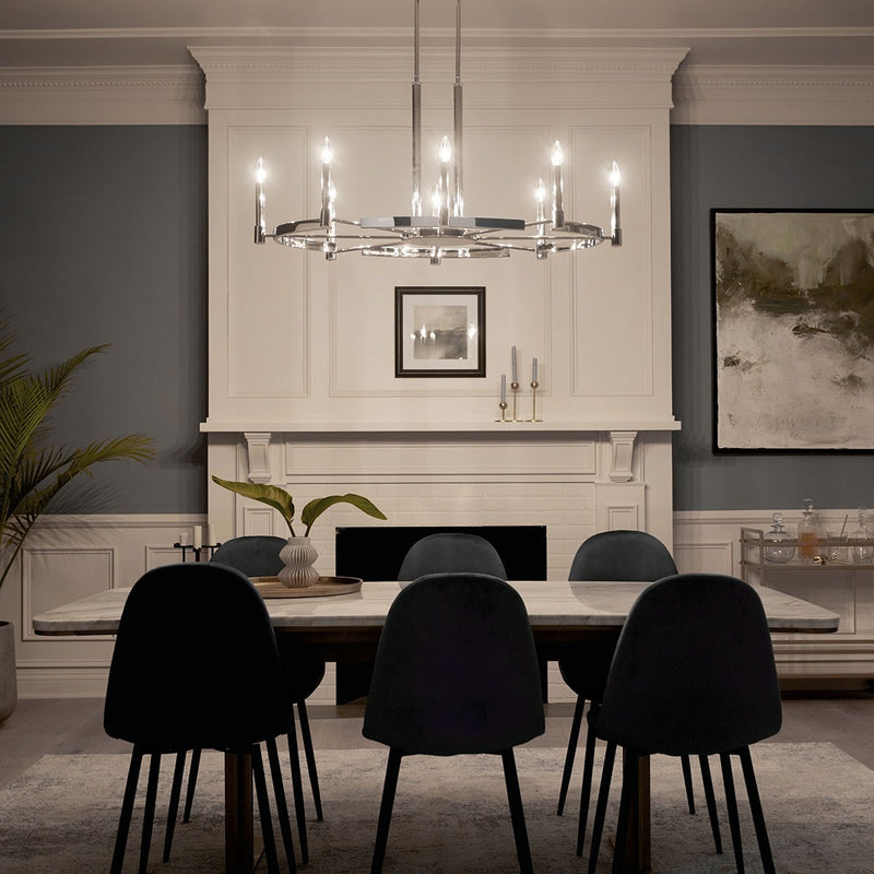 Kichler 52429PN Eight Light Chandelier, Polished Nickel (5)