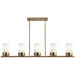 Kichler 52430BNB Ciona Five Light Linear Chandelier, Brushed Natural Brass Alternate Image.jpg