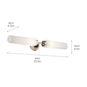 Kichler 55075PN Two Light Bath, Polished Nickel (4)