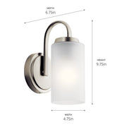 Kichler 55085NI One Light Wall Sconce, Brushed Nickel (3)