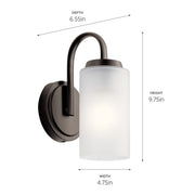 Kichler 55085OZ One Light Wall Sconce, Olde Bronze (3)