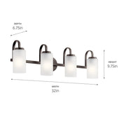 Kichler 55088OZ Four Light Bath, Olde Bronze (4)